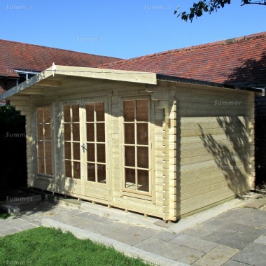 3.6-5.3m wide Apex 28-70mm Log Cabin 130