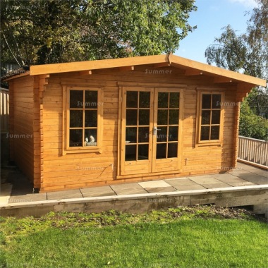 3.6-5.3m wide Apex 28-70mm Log Cabin 133