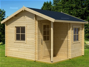 3.5m wide Apex 45mm Log Cabin 519