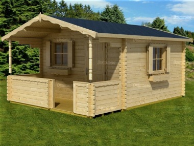 3.8m wide Apex 28-45mm Log Cabin 52