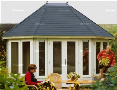 Octagonal Summerhouse Log Cabin 203