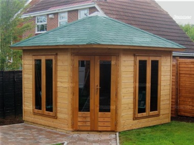 Corner Summerhouse Log Cabin 261