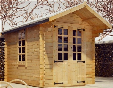 1.8-2.4m wide Apex 19mm Log Cabin 102